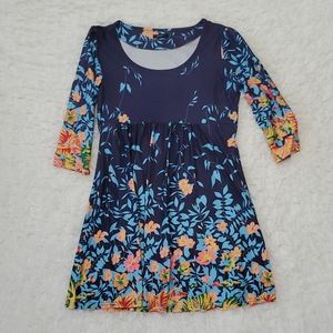 Floral Short Baby Doll Dress XL